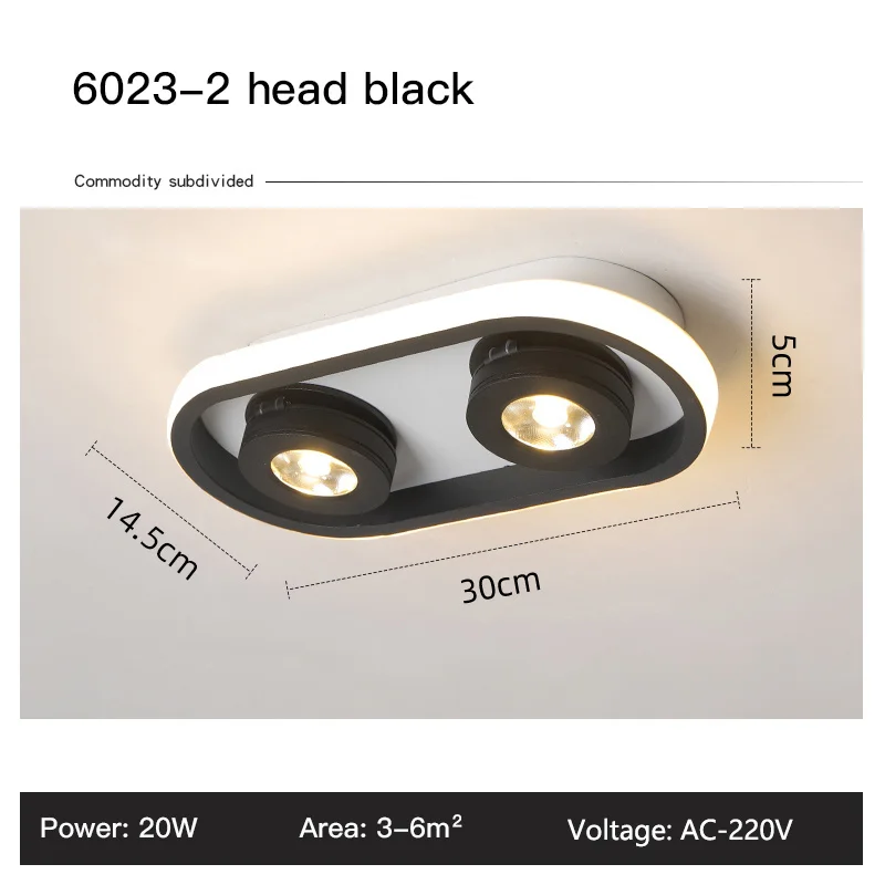 Acrylic Strip LED Chandelier With Spotlight, Used For Living Room, Bedroom, Lighting Fixtures, Kitchen Decoration, Black - Image 15