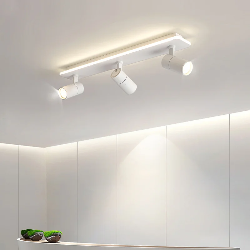 Acrylic Strip LED Chandelier With Spotlight, Used For Living Room, Bedroom, Lighting Fixtures, Kitchen Decoration, Black - Image 2