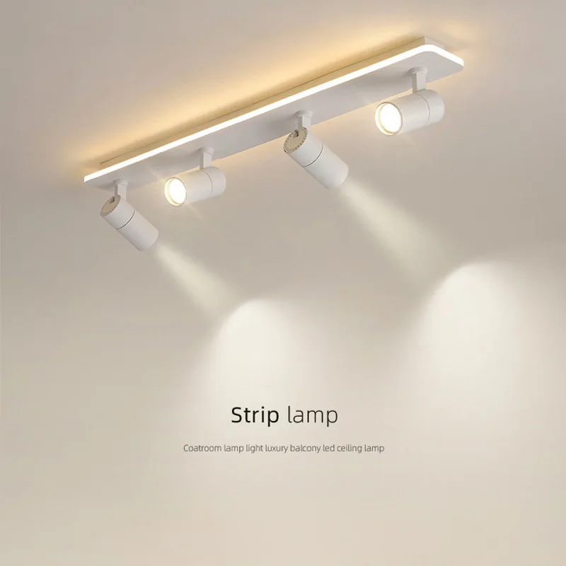 Acrylic Strip LED Chandelier With Spotlight, Used For Living Room, Bedroom, Lighting Fixtures, Kitchen Decoration, Black - Image 3