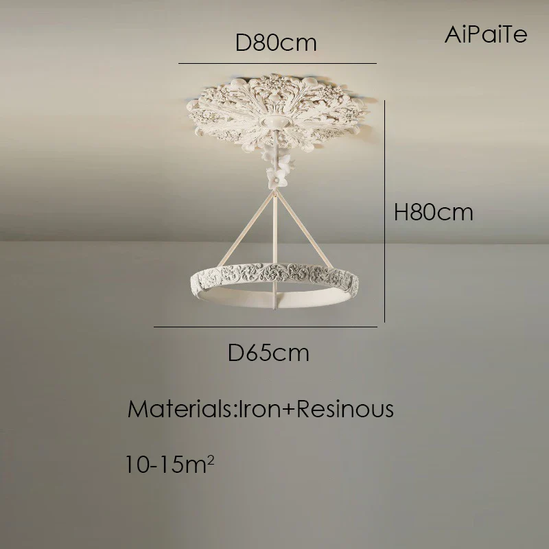 Aipaite Modern Faux Sculpture Round Chandelier is an indoor light fixture for living room, study and bedroom - Image 8