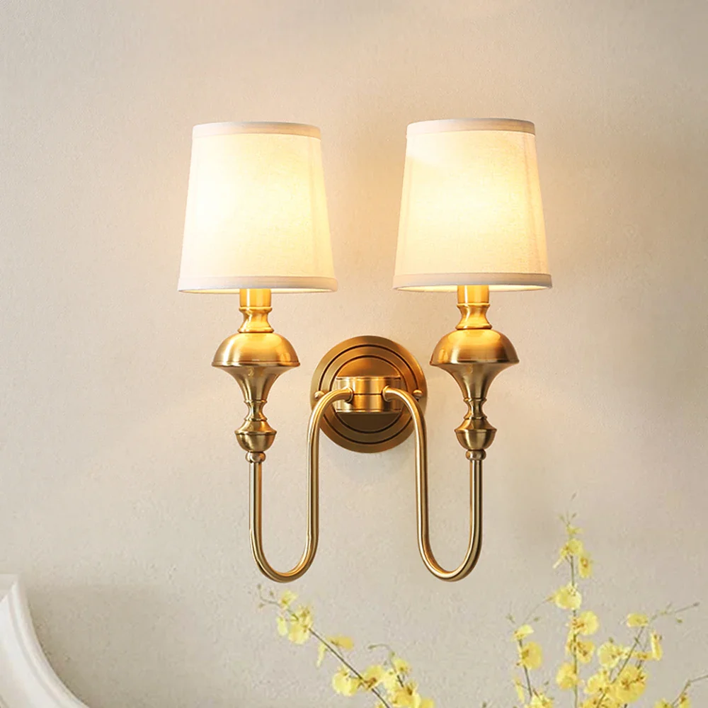 All copper wall lamp living room background wall lamp bedroom headboard staircase hallway copper wall lamp - Image 2
