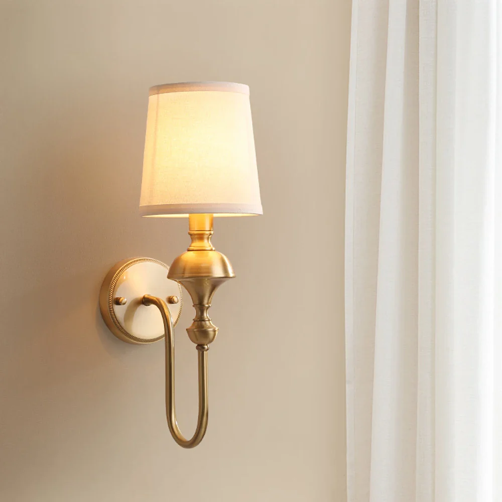 All copper wall lamp living room background wall lamp bedroom headboard staircase hallway copper wall lamp - Image 3