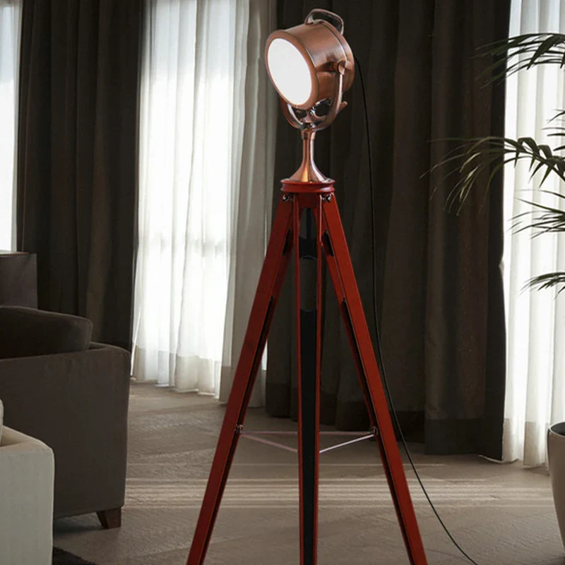 American style retro industrial wind, personality, creativity, bedroom, living room, study, Navy, modern three tripod floor lamp - Image 3