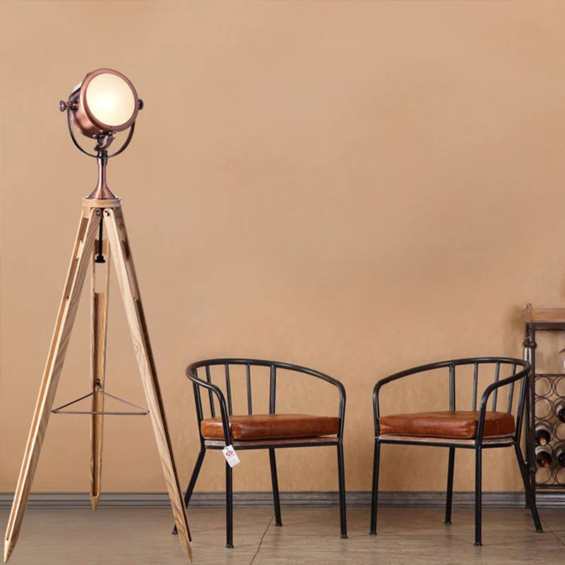 American style retro industrial wind, personality, creativity, bedroom, living room, study, Navy, modern three tripod floor lamp - Image 4