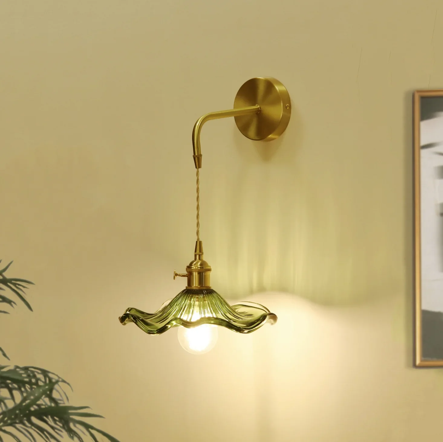 American Vintage Glass Wall Sconce Light Fixtures with E27 Led Lamp - Image 3