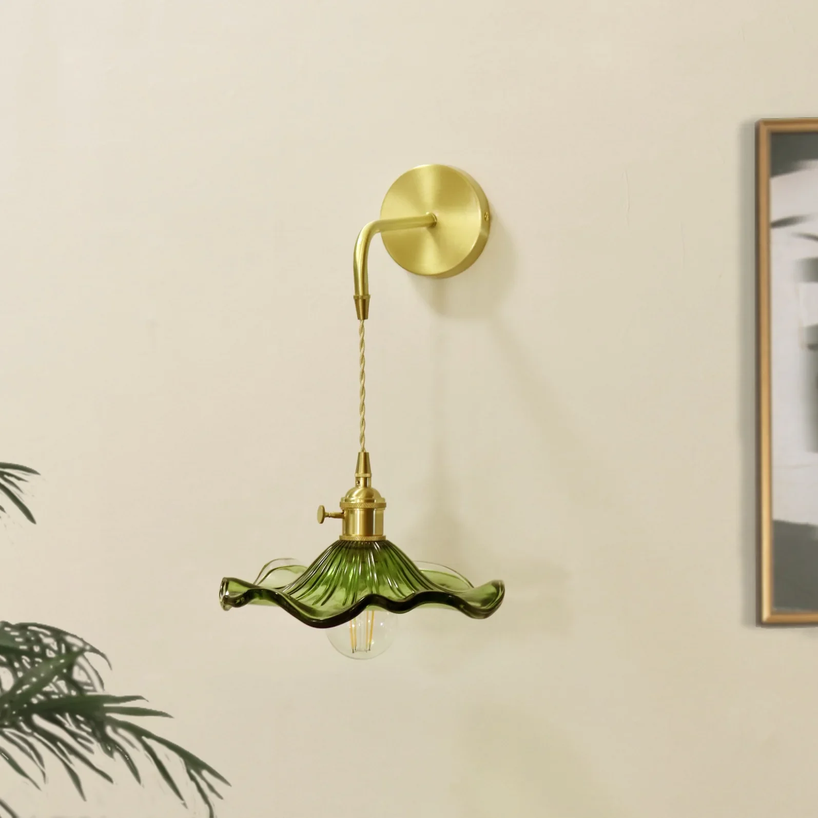 American Vintage Glass Wall Sconce Light Fixtures with E27 Led Lamp - Image 4