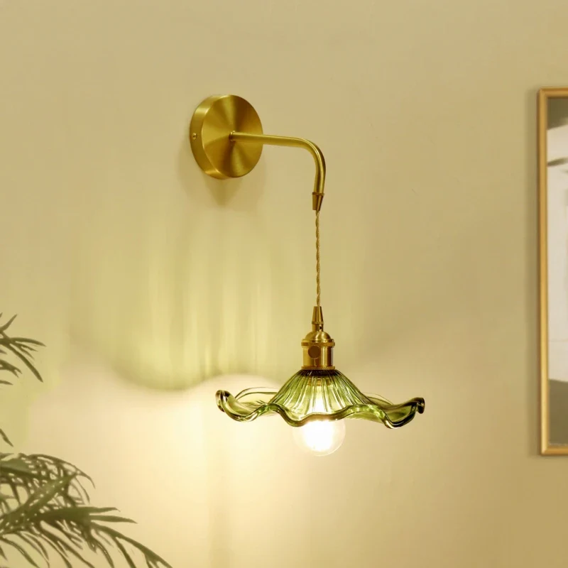 American Vintage Glass Wall Sconce Light Fixtures with E27 Led Lamp - Image 7