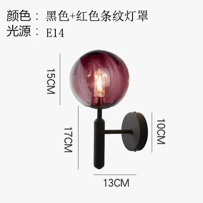 applique moderne nordique avec boule de verre led luminaria - Image 9