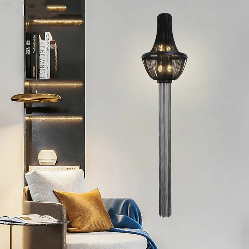 applique murale à franges avec lumière décorative pour intérieur - Image 2