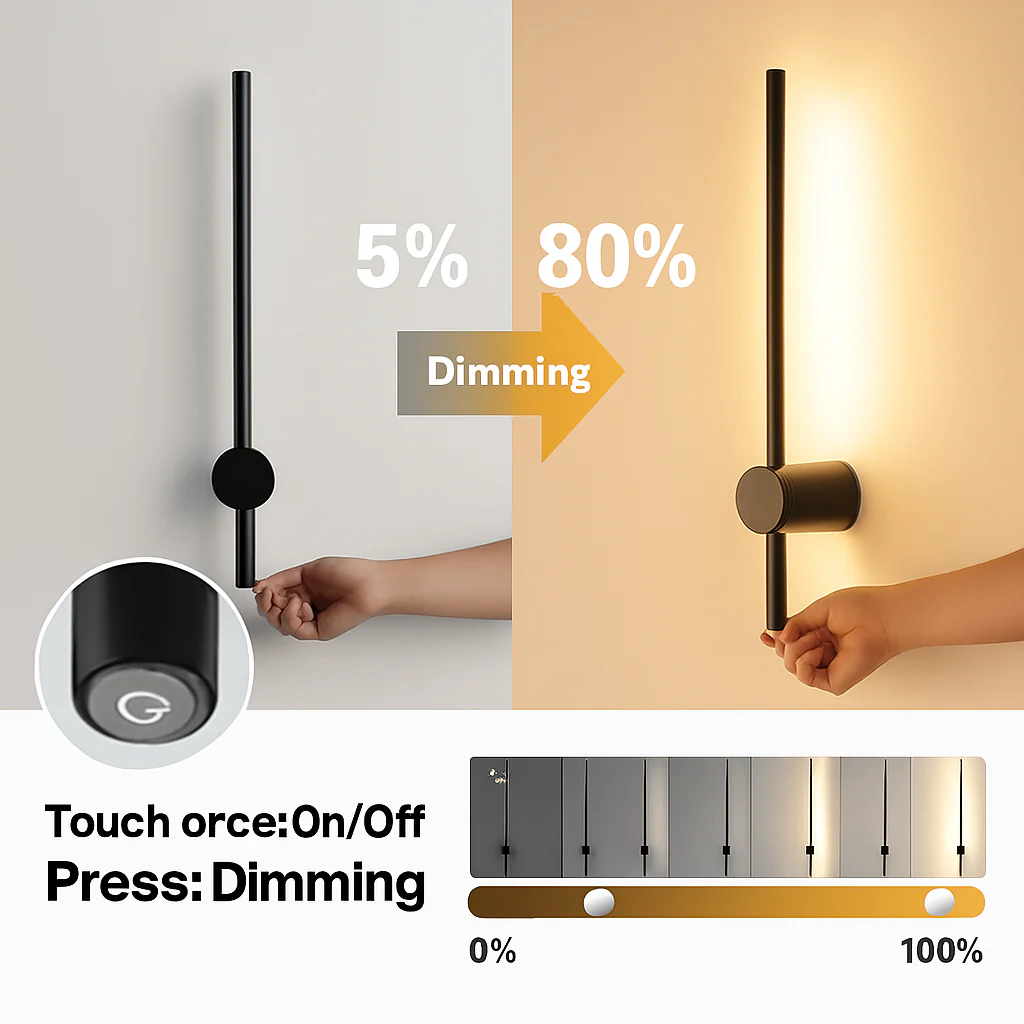 applique murale à led avec télécommande et variateur moderne - Image 10