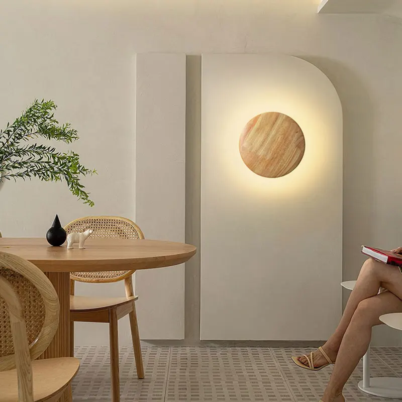 applique murale à led en bois pour décoration intérieure moderne - Image 2