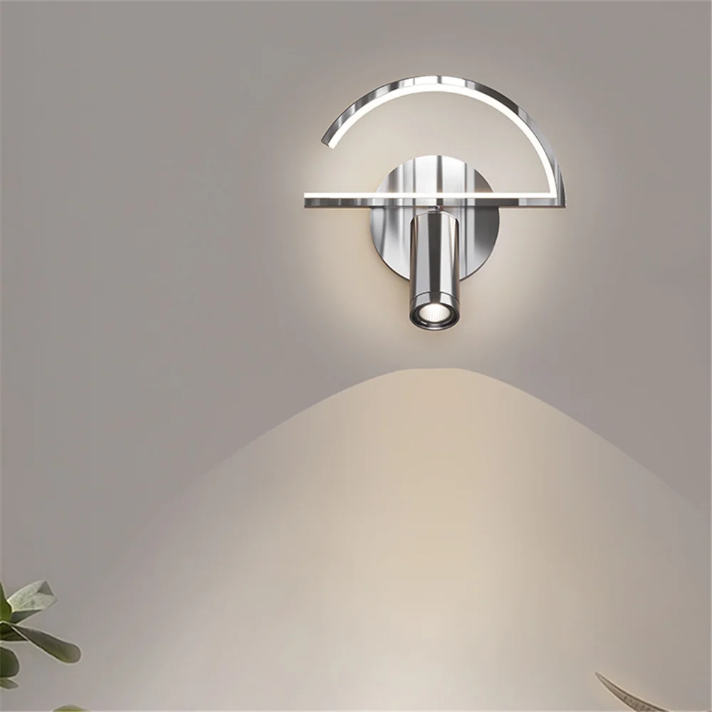 applique murale à led moderne en chrome pour intérieur design - Image 6