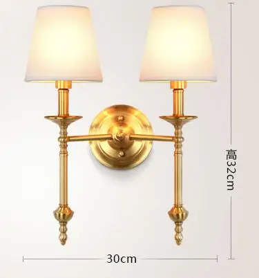 applique murale antique à LED avec abat-jour en tissu - Image 8