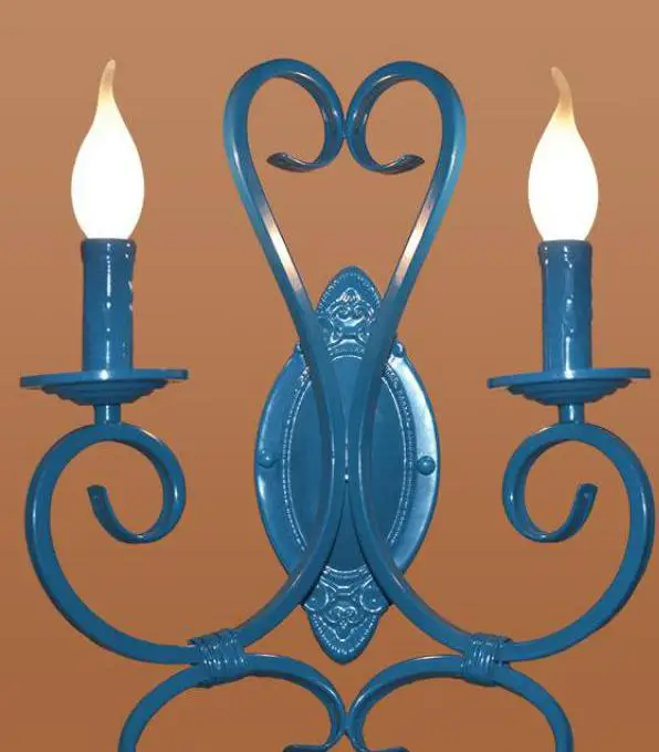 applique murale antique en métal avec miroir décoratif - Image 11