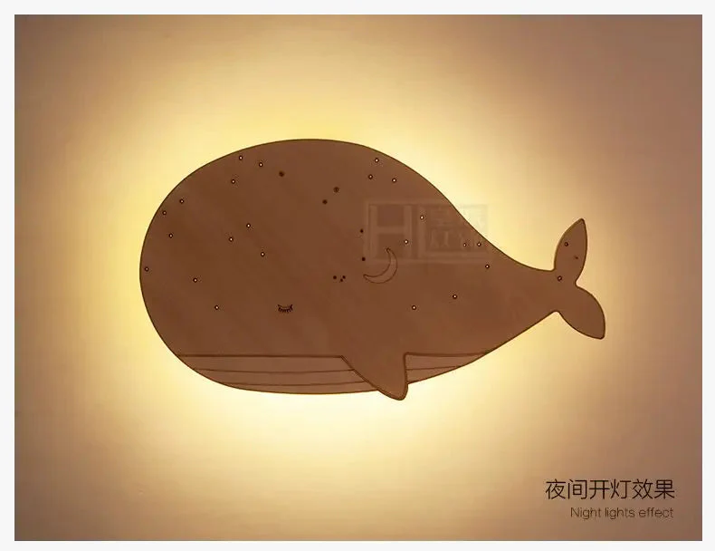 applique murale baleine en bois pour enfants décorative et moderne - Image 5