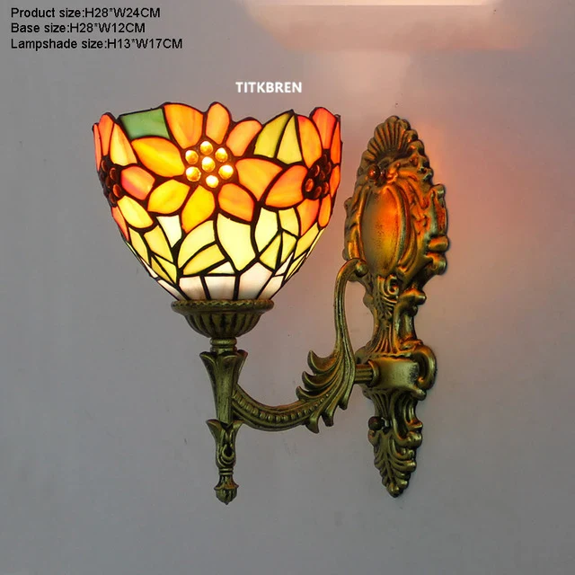 applique murale baroque en verre teinté à fleurs turques - Image 15