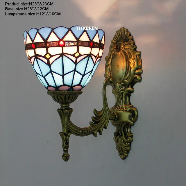 applique murale baroque en verre teinté à fleurs turques - Image 7