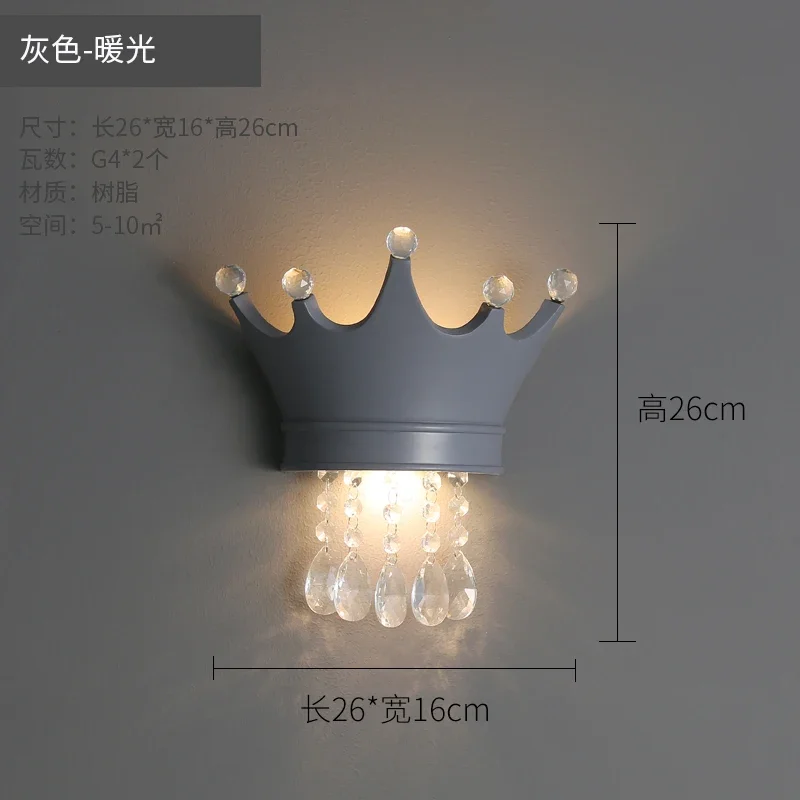 applique murale couronne en résine et cristal pour enfants - Image 9