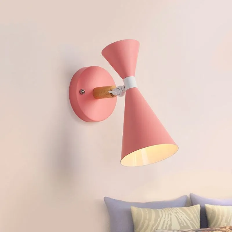 Applique murale de chevet LED nordique en bois - Image 3
