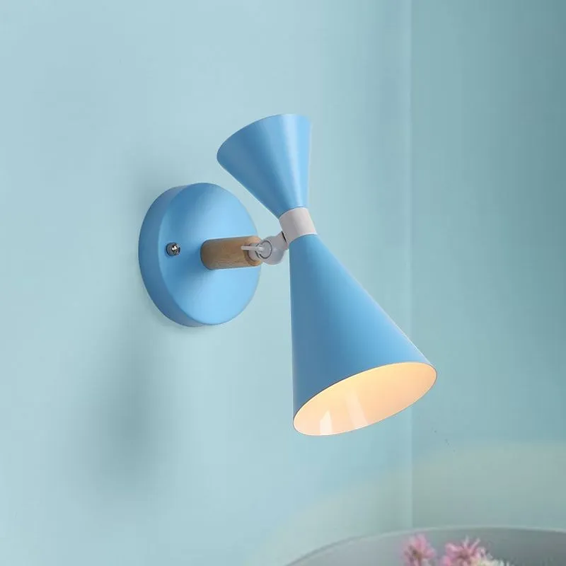 Applique murale de chevet LED nordique en bois - Image 4