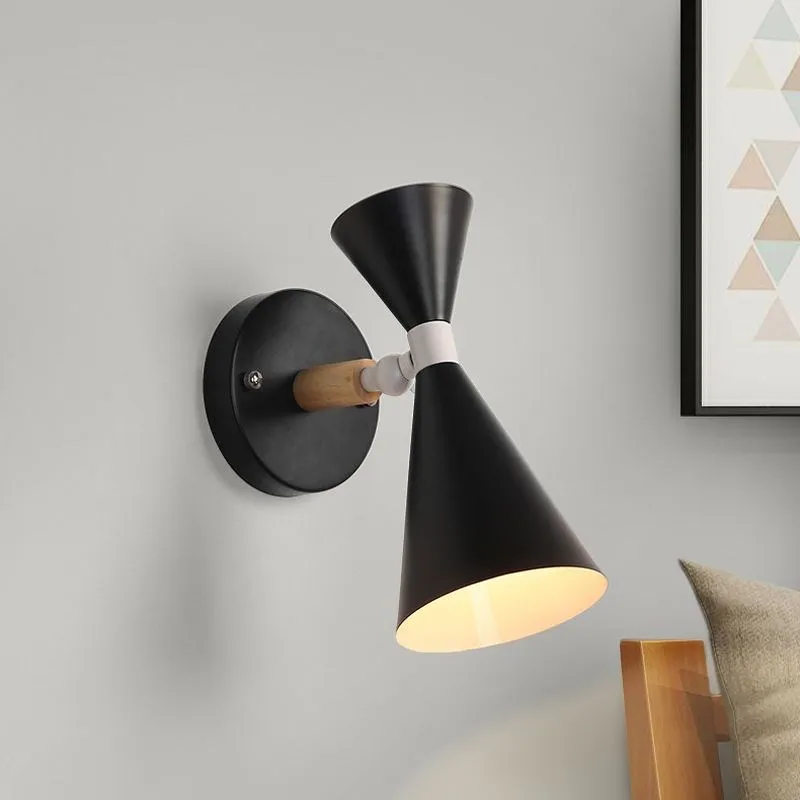 Applique murale de chevet LED nordique en bois - Image 6