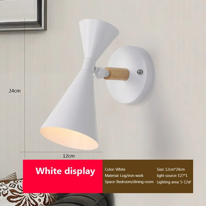 Applique murale de chevet LED nordique en bois - Image 7