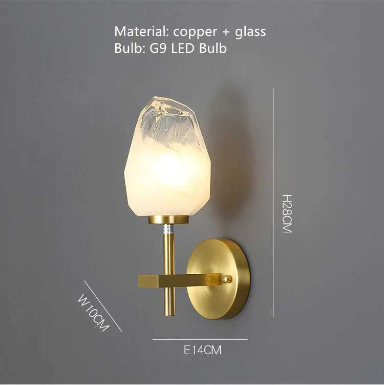 applique murale design en verre et cuivre doré pour intérieur - Image 8