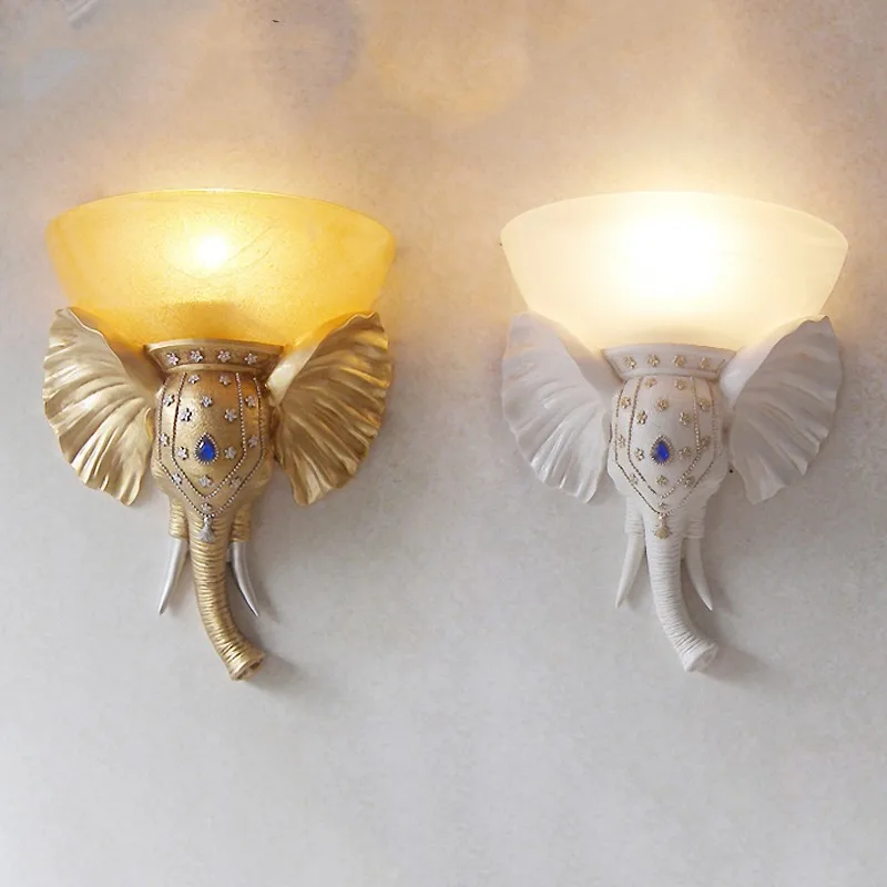 applique murale éléphant en verre et résine décorative - Image 3