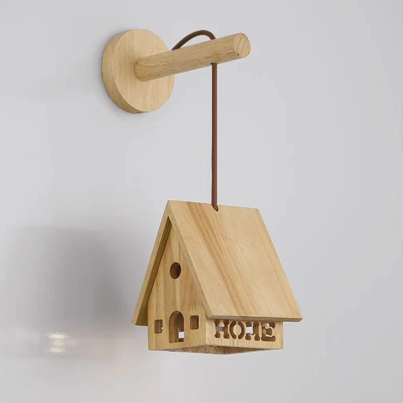applique murale en bois massif style chalet pour chambre d enfant - Image 6