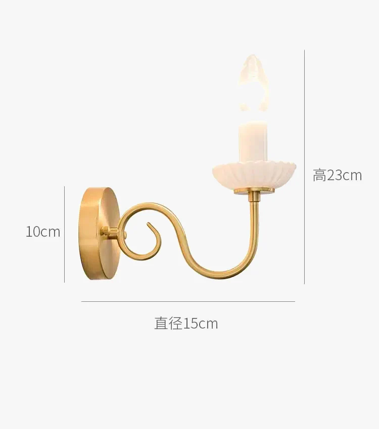 applique murale en céramique luxe style français rétro avec lumière LED - Image 10