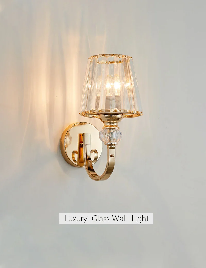 applique murale en cristal luxe design moderne nordique à led - Image 5
