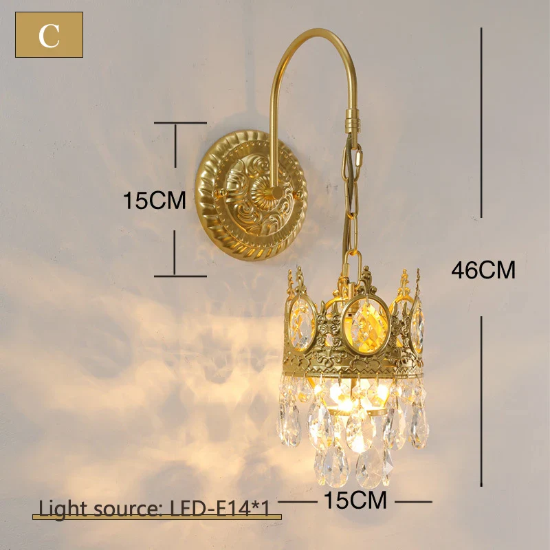 applique murale en cristal rétro pour décoration intérieure élégante - Image 9