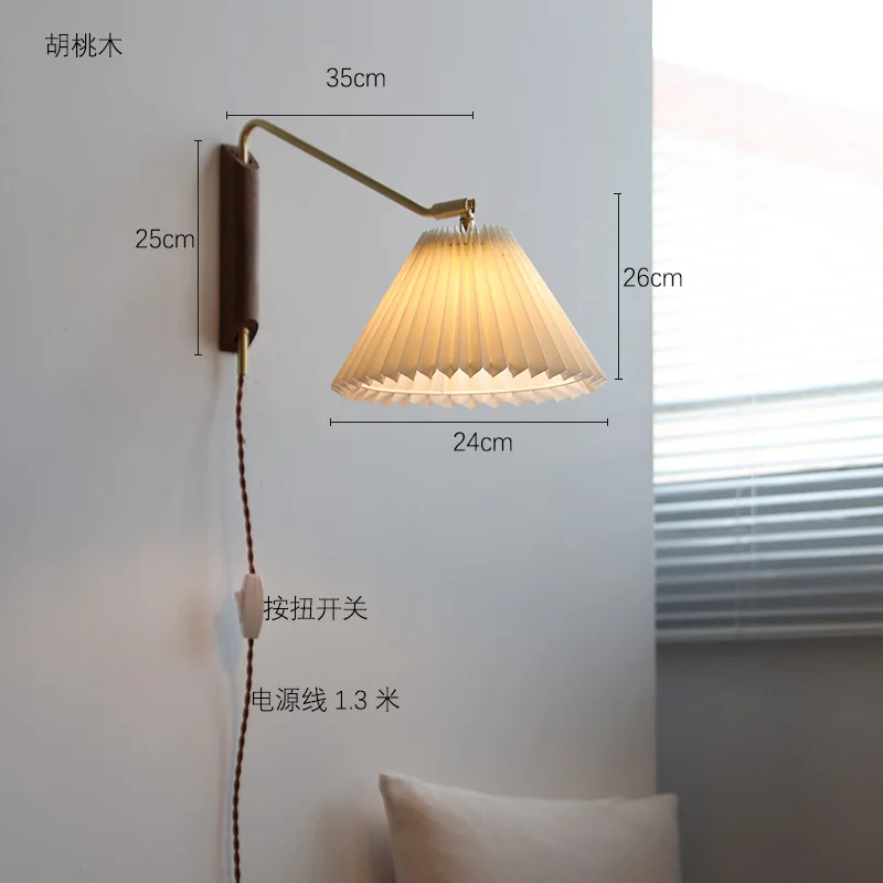 applique murale en cuivre avec interrupteur et lampe LED rotative - Image 6