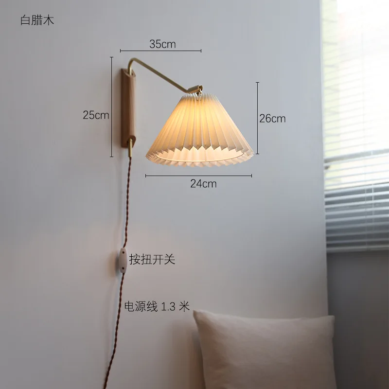 applique murale en cuivre avec interrupteur et lampe LED rotative - Image 7