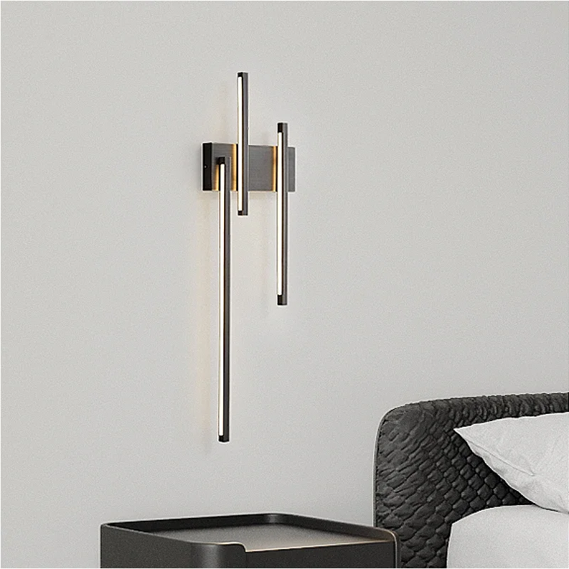 applique murale en cuivre avec lumière minimaliste design élégant pour intérieur - Image 2
