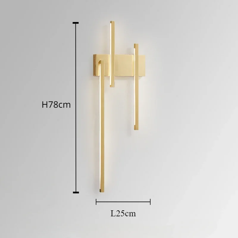 applique murale en cuivre avec lumière minimaliste design élégant pour intérieur - Image 8