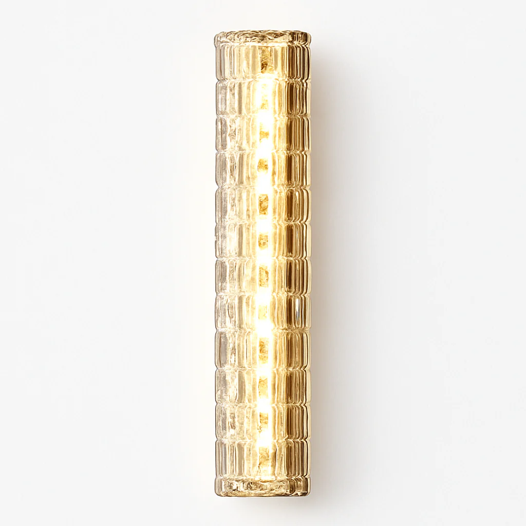 applique murale en cuivre design minimaliste avec lumière en cristal - Image 5