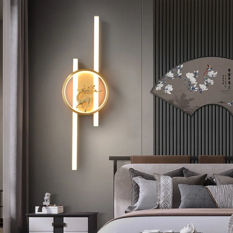 applique murale en cuivre style chinois pour éclairage intérieur - Image 2