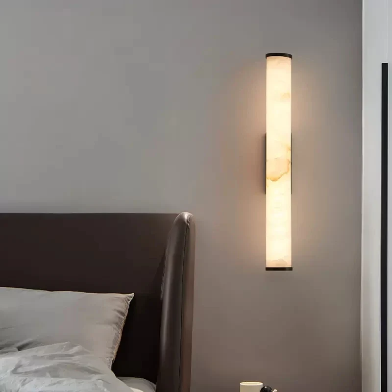 applique murale en marbre naturel avec éclairage led en cuivre - Image 2