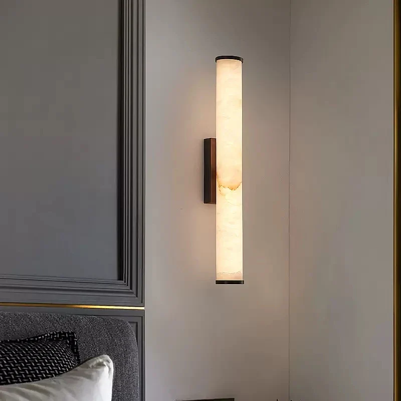 applique murale en marbre naturel avec éclairage led en cuivre - Image 3