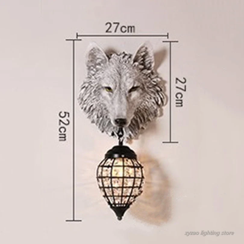 applique murale en résine tête de loup pour décoration intérieure - Image 5
