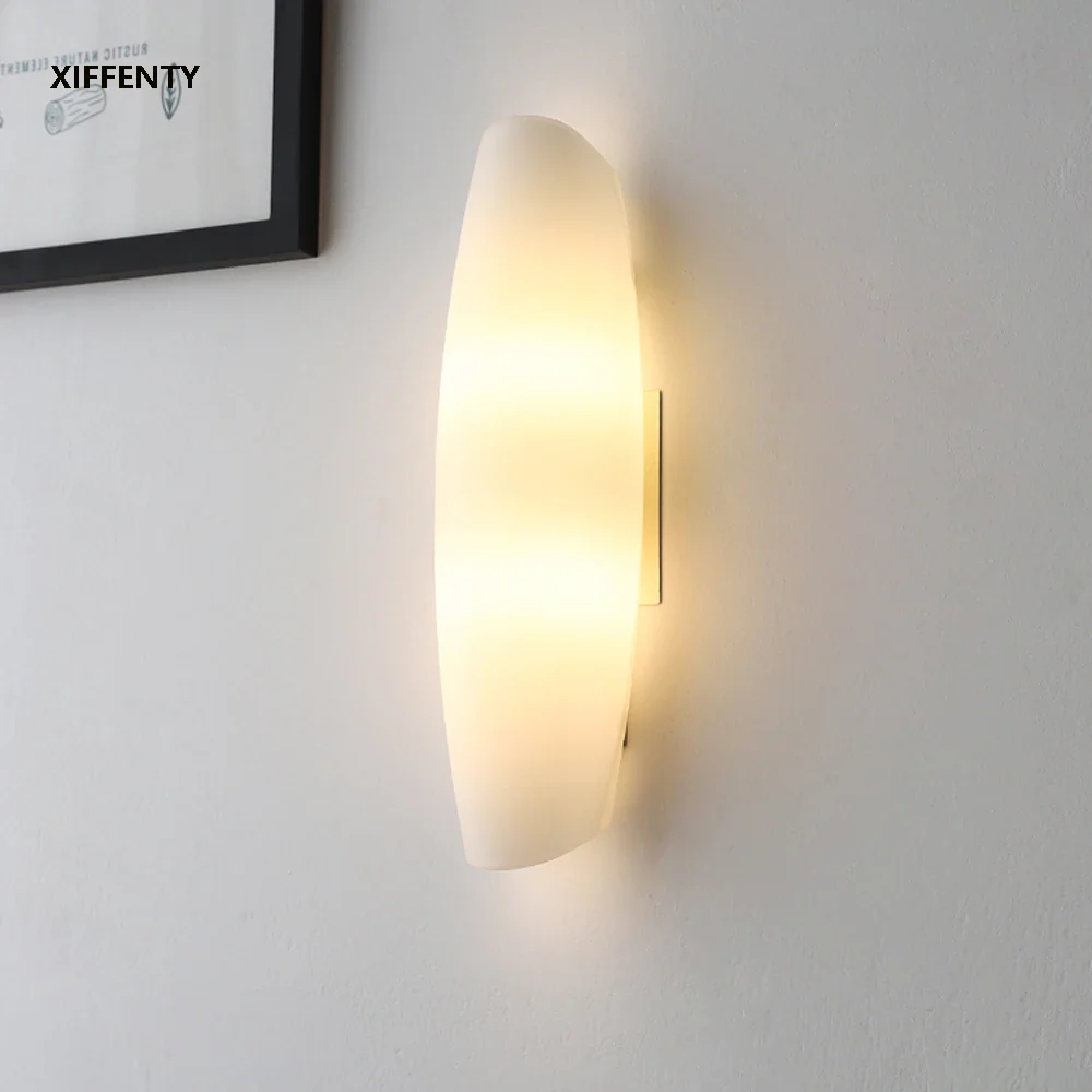 applique murale en verre blanc à led pour décoration intérieure - Image 3