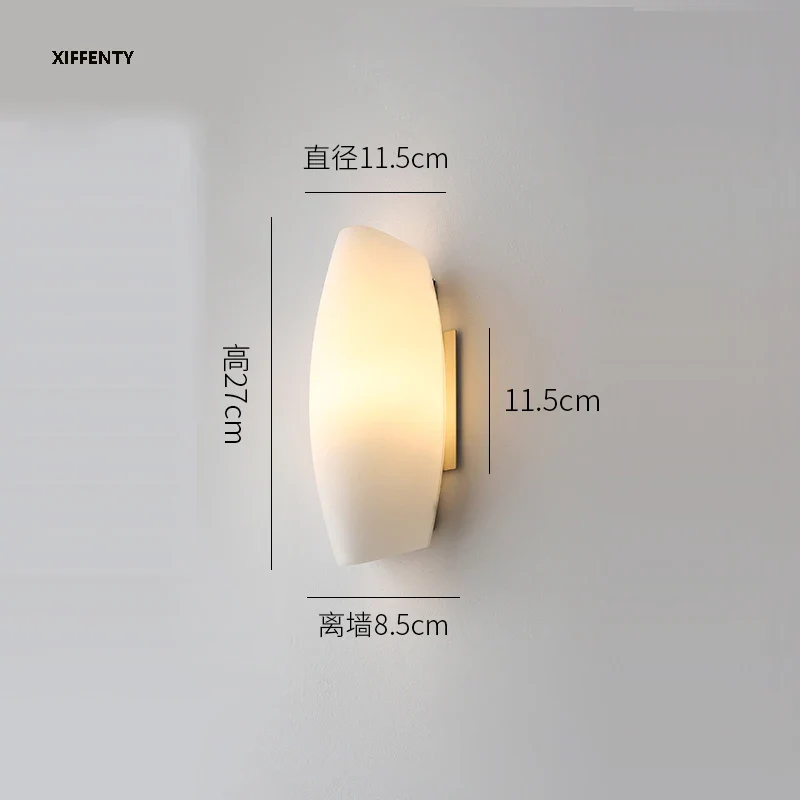 applique murale en verre blanc à led pour décoration intérieure - Image 7