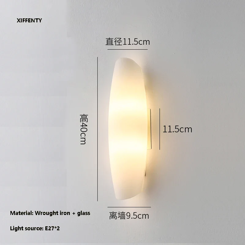 applique murale en verre blanc à led pour décoration intérieure - Image 8