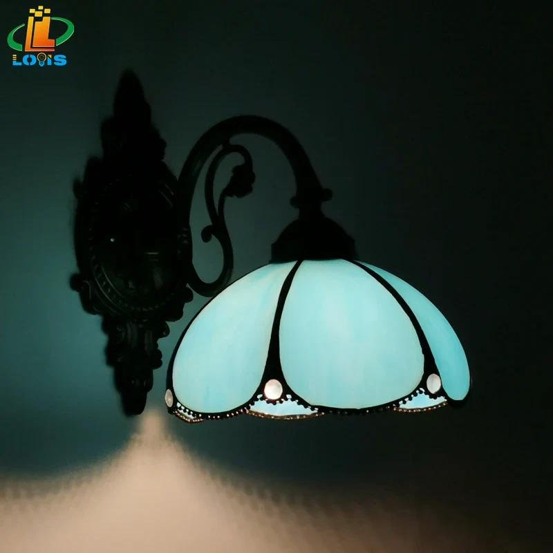 applique murale en verre courbé style méditerranéen pour intérieur chaleureux - Image 2