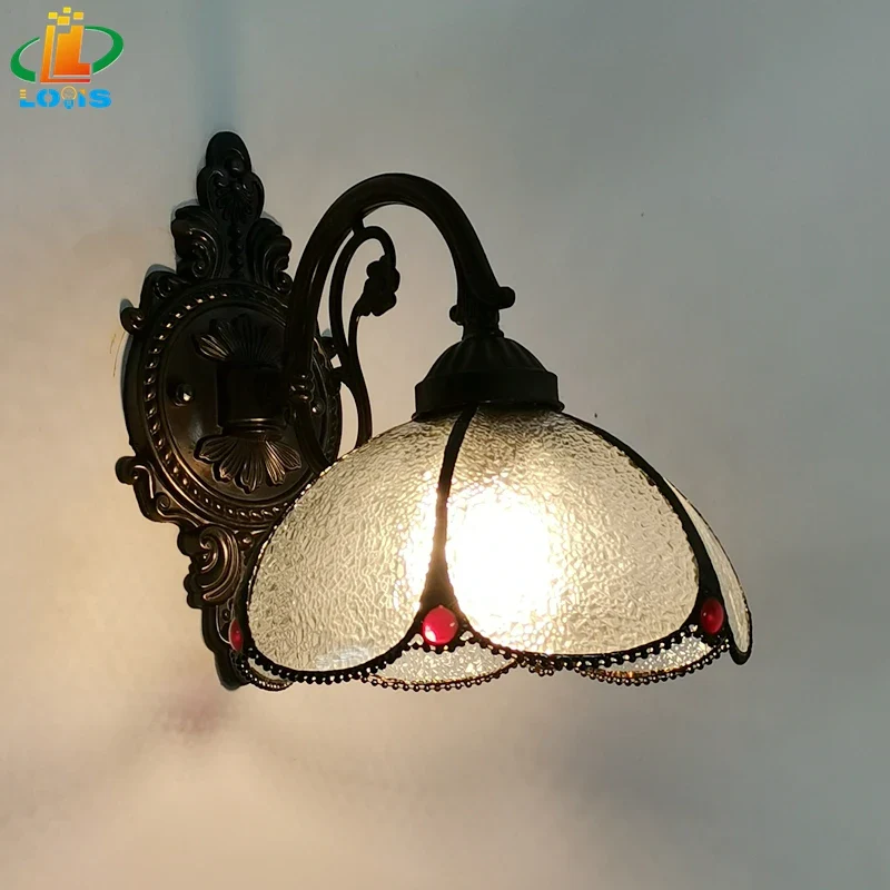 applique murale en verre courbé style méditerranéen pour intérieur chaleureux - Image 3