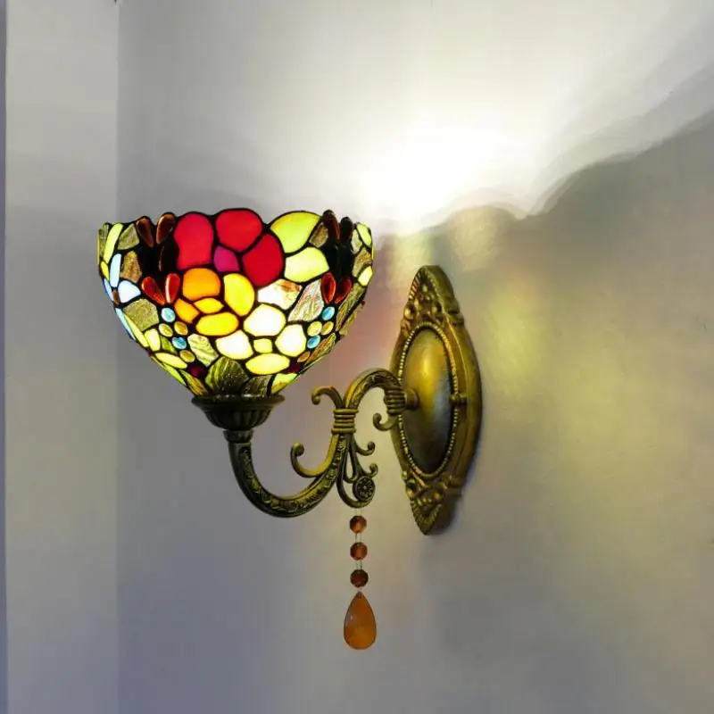 applique murale en verre méditerranéen style vintage éclairage LED - Image 2