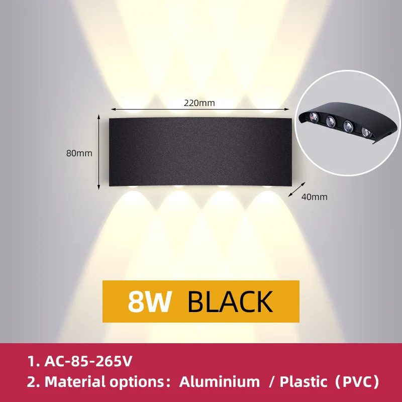 applique murale extérieure led luminaire étanche pour jardin décoratif - Image 12
