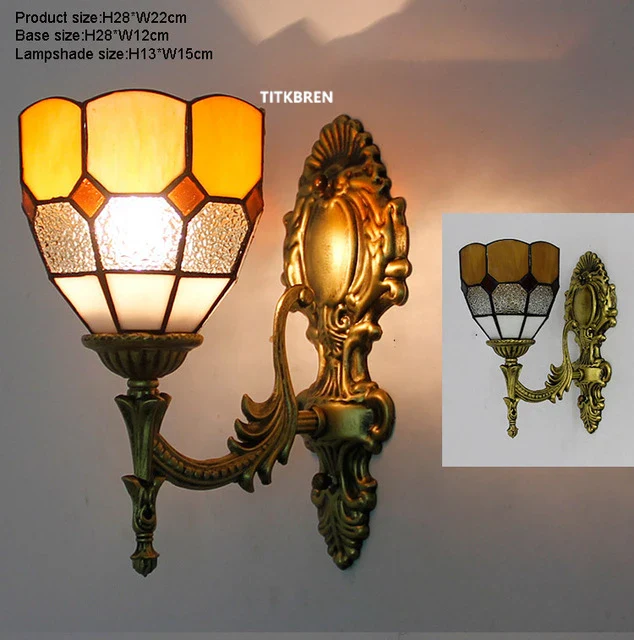 applique murale fleurs turques abat-jour baroque en verre décoratif - Image 10