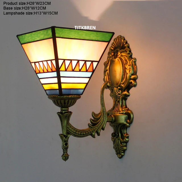 applique murale fleurs turques abat-jour baroque en verre décoratif - Image 13
